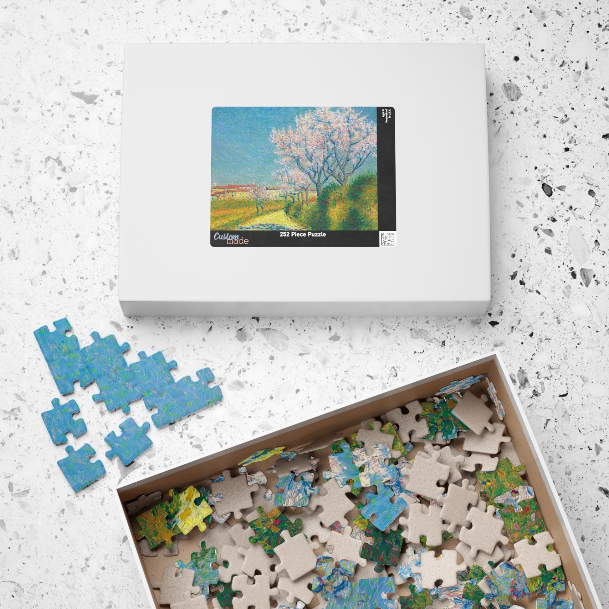 Almond Trees in Flower Puzzle | Ạchille Lauge - - 252 pcs (Horizontal) - 