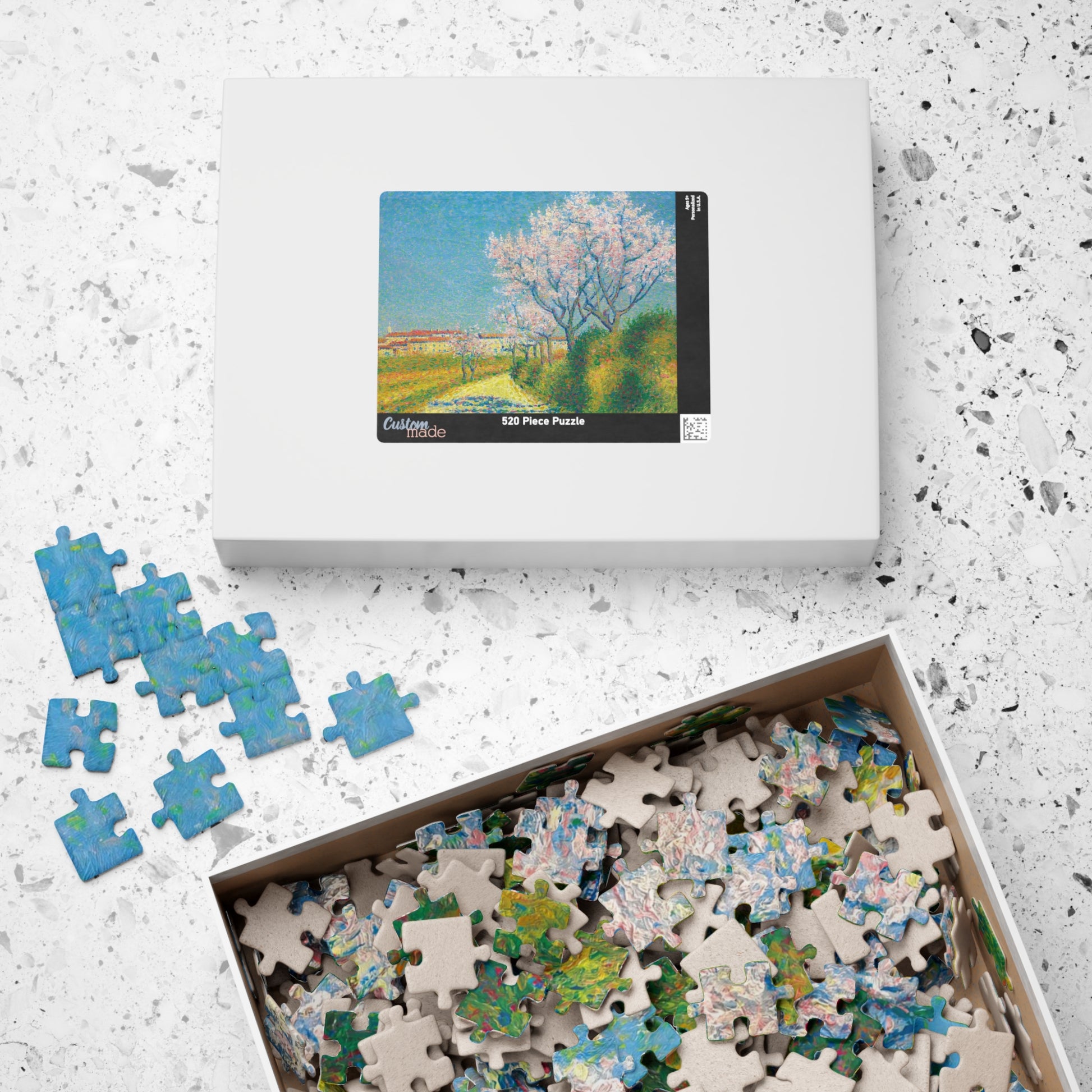 Almond Trees in Flower Puzzle | Ạchille Lauge - - 252 pcs (Horizontal) - 