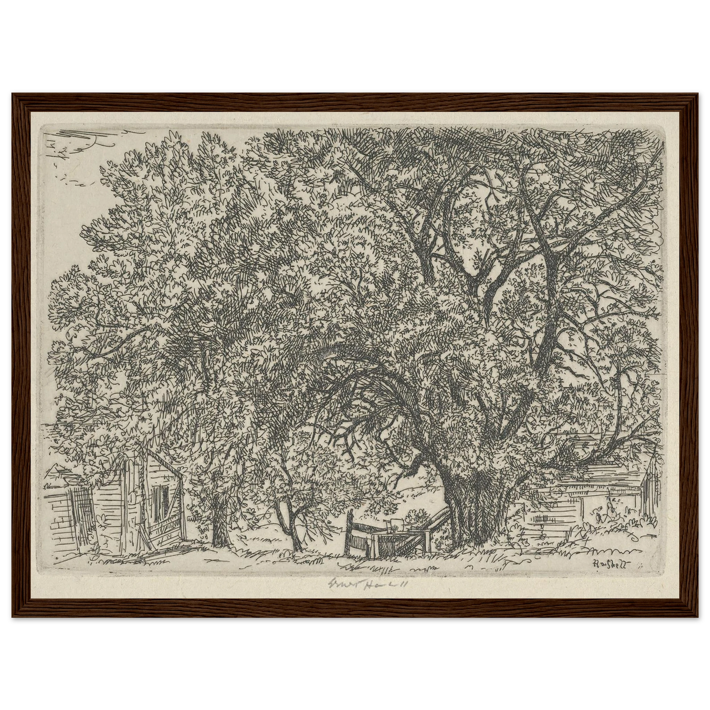 Alna Bower (1924) Art Print | Ernest Haskell - Framed Poster - 30x40 cm / 12x16″ - Black frame