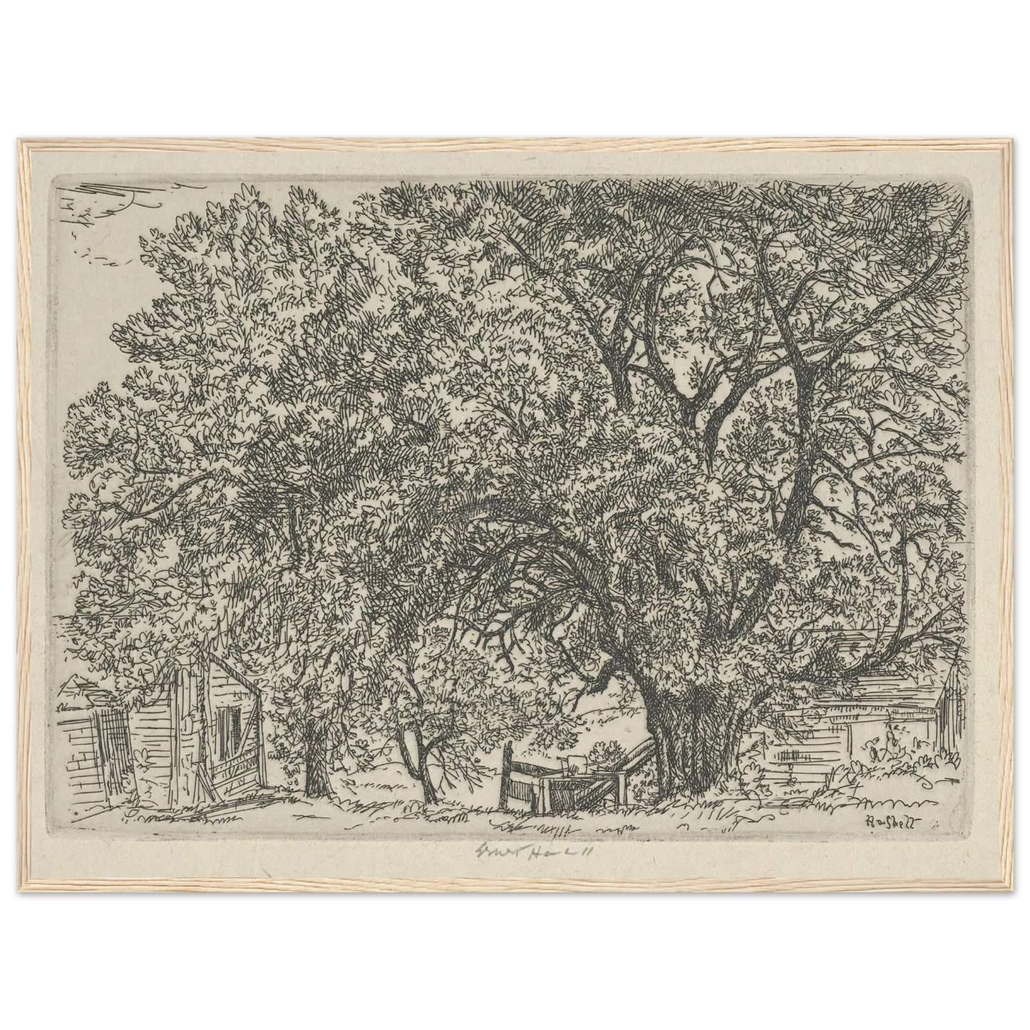 Alna Bower (1924) Art Print | Ernest Haskell - Framed Poster - 30x40 cm / 12x16″ - Black frame