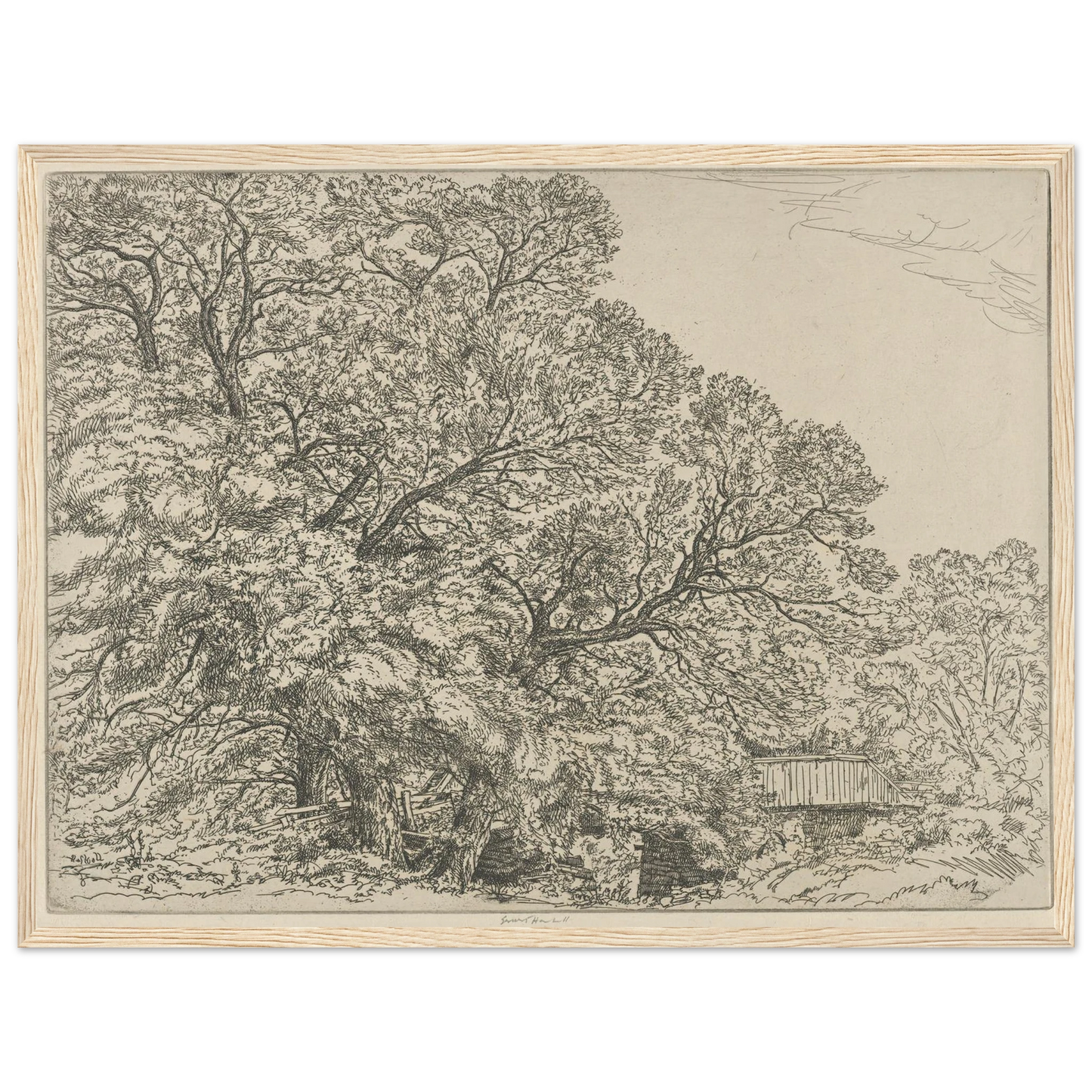 Alna Willows (1924) Art Print | Ernest Haskell - Framed Poster - 30x40 cm / 12x16″ - Black frame