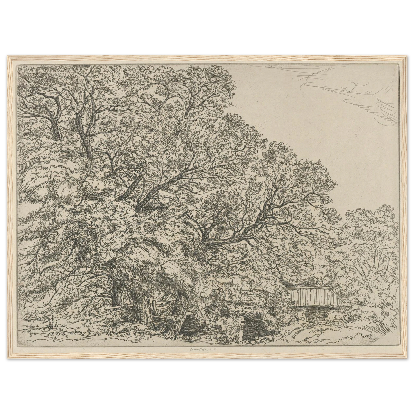 Alna Willows (1924) Art Print | Ernest Haskell - Framed Poster - 30x40 cm / 12x16″ - Black frame