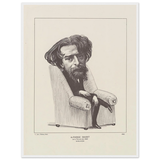 Alphonse Daudet (1892) Art Print | Felix Vallotton - Framed Poster - 30x40 cm / 12x16″ - Black frame