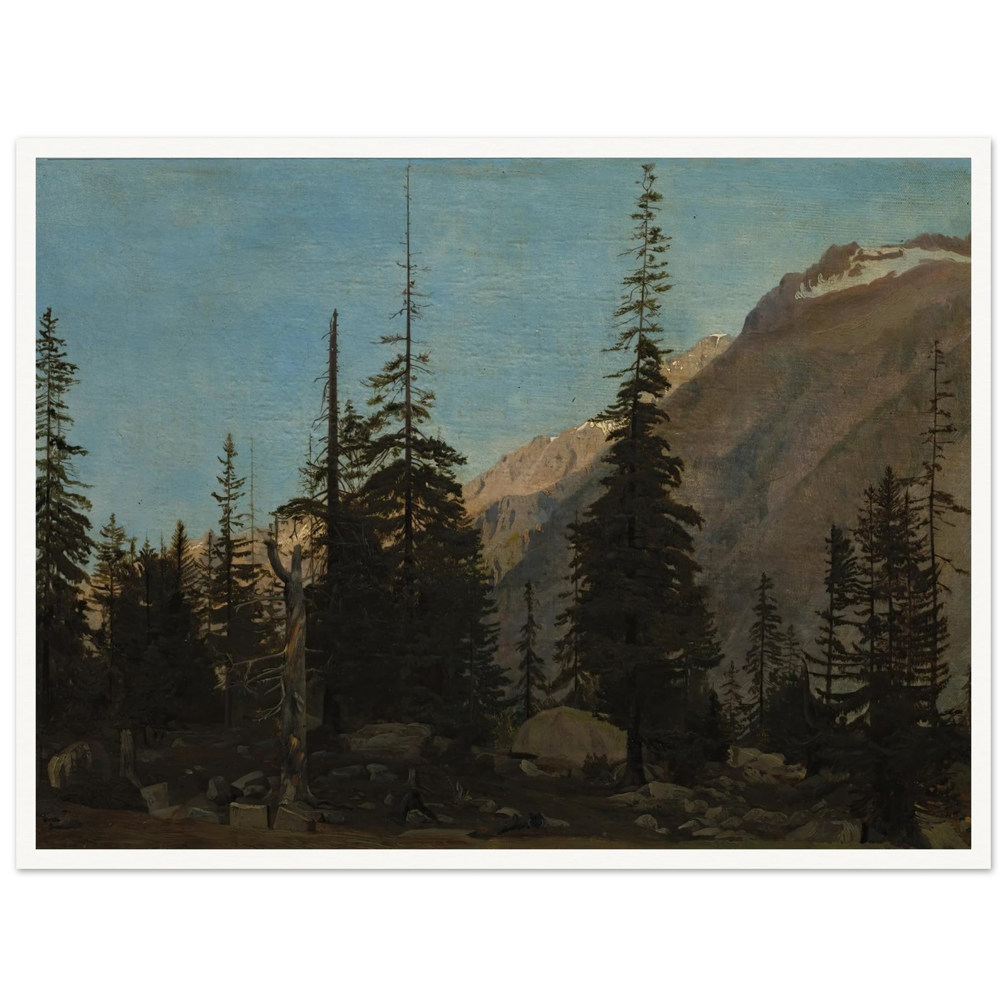 Alpine Landscape, The Handegg, Switzerland (1850s) Art Print | Jean Leon Gerome - Framed Poster - 30x40 cm / 12x16″ - Black frame