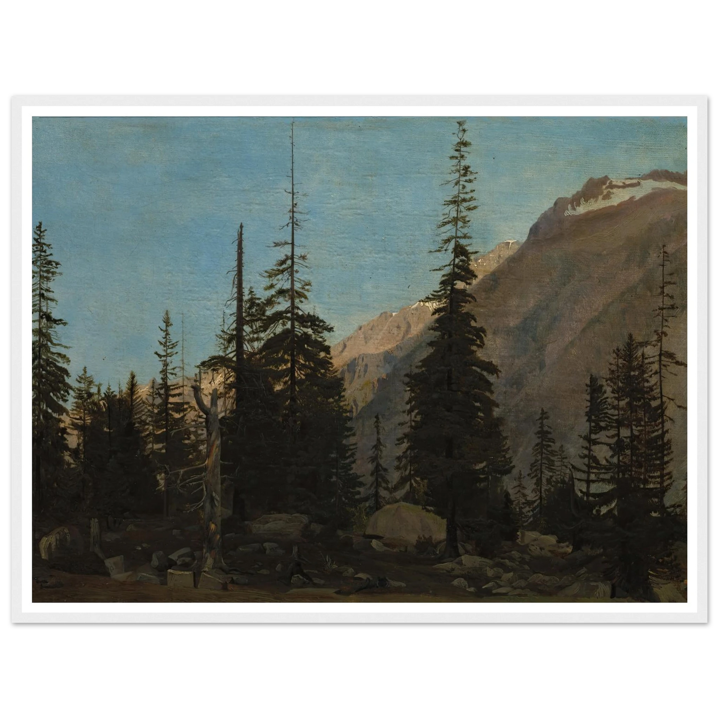 Alpine Landscape, The Handegg, Switzerland (1850s) Art Print | Jean Leon Gerome - Framed Poster - 30x40 cm / 12x16″ - Black frame