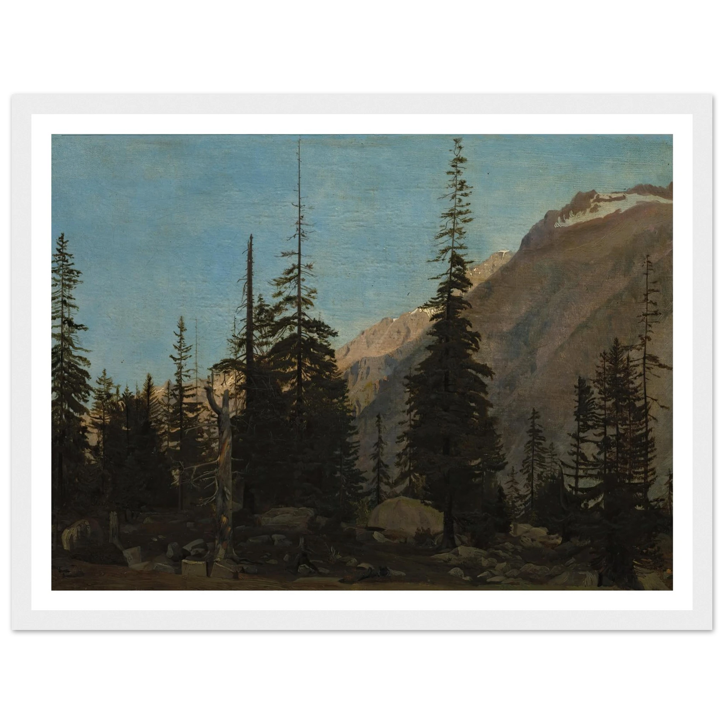 Alpine Landscape, The Handegg, Switzerland (1850s) Art Print | Jean Leon Gerome - Framed Poster - 30x40 cm / 12x16″ - Black frame