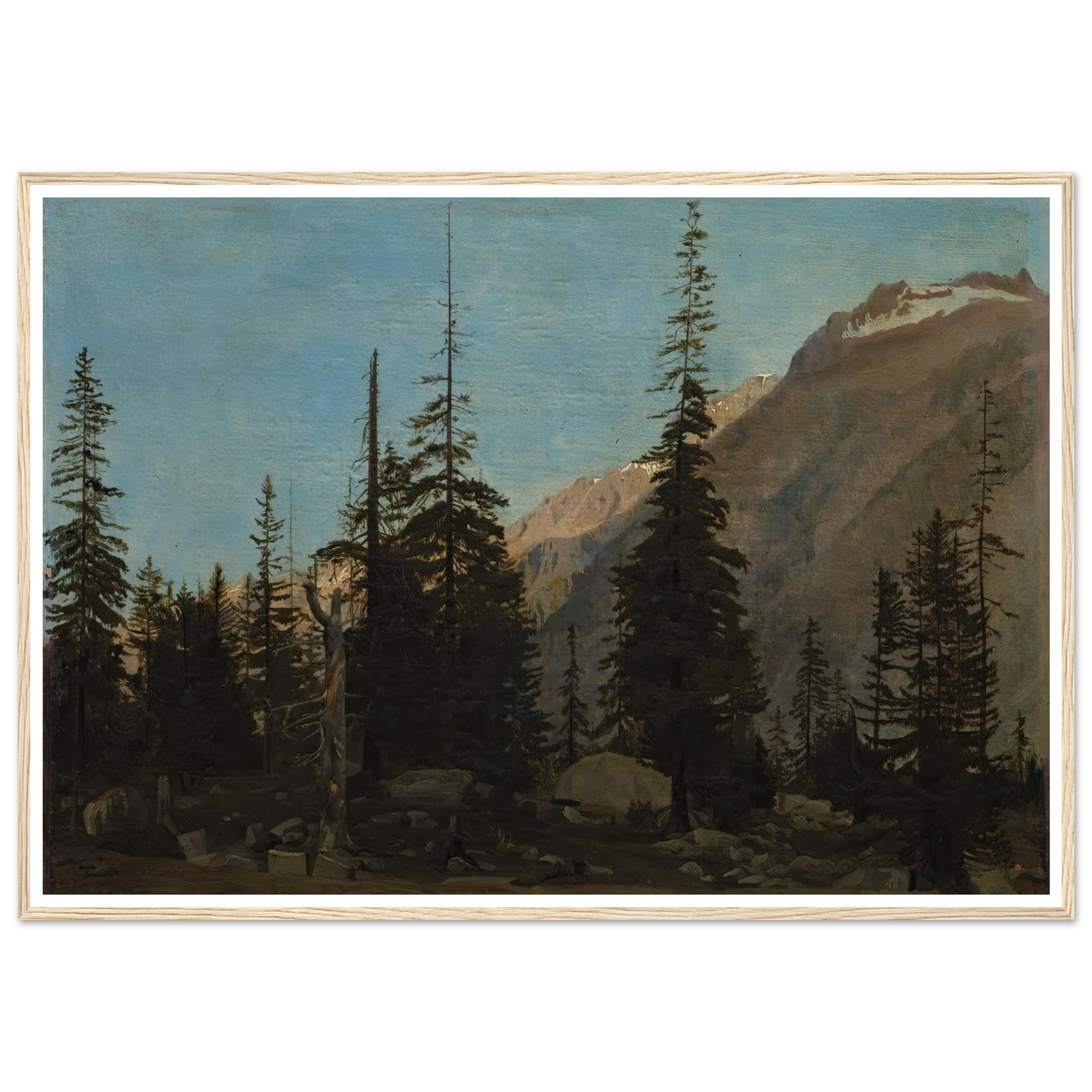 Alpine Landscape, The Handegg, Switzerland (1850s) Art Print | Jean Leon Gerome - Framed Poster - 30x40 cm / 12x16″ - Black frame