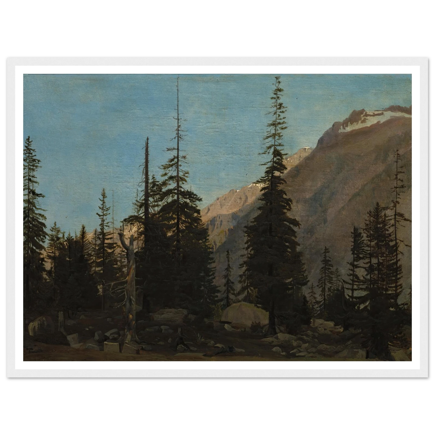 Alpine Landscape, The Handegg, Switzerland (1850s) Art Print | Jean Leon Gerome - Framed Poster - 30x40 cm / 12x16″ - Black frame