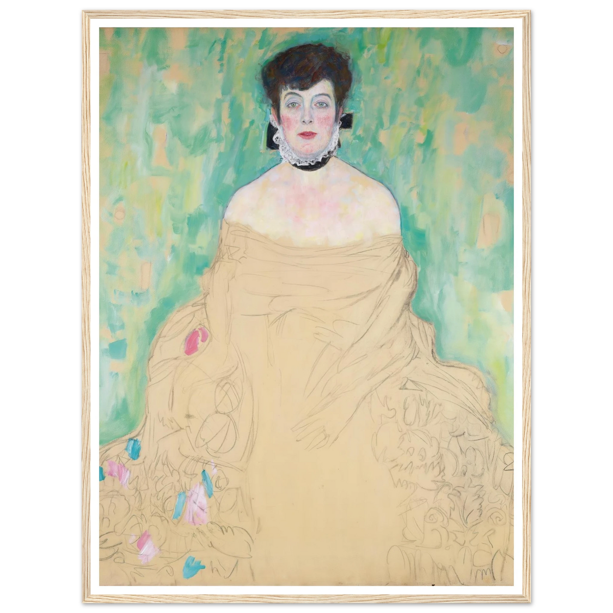Amalie Zuckerkandl (1917) Art Print | Gustav Klimt - Framed Poster - 30x40 cm / 12x16″ - Black frame