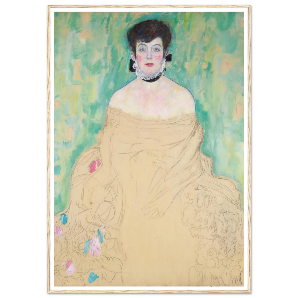 Amalie Zuckerkandl (1917) Art Print | Gustav Klimt - Framed Poster - 30x40 cm / 12x16″ - Black frame