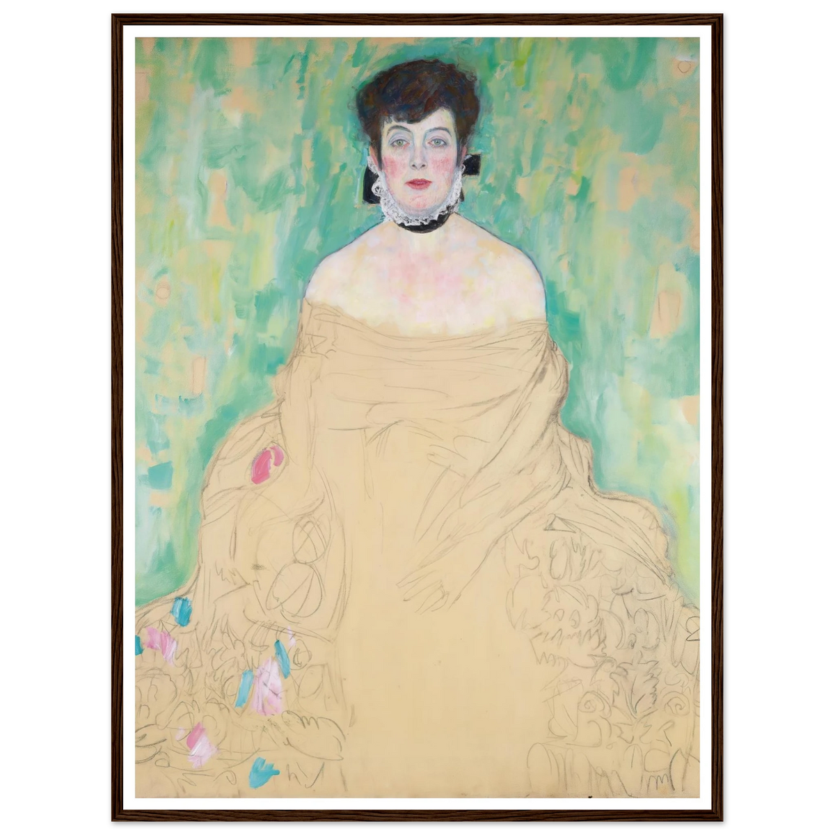 Amalie Zuckerkandl (1917) Art Print | Gustav Klimt - Framed Poster - 30x40 cm / 12x16″ - Black frame
