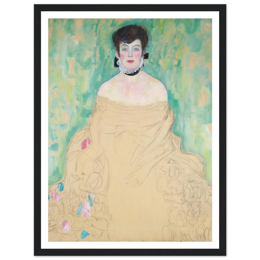Amalie Zuckerkandl (1917) Art Print | Gustav Klimt - Framed Poster - 30x40 cm / 12x16″ - Black frame