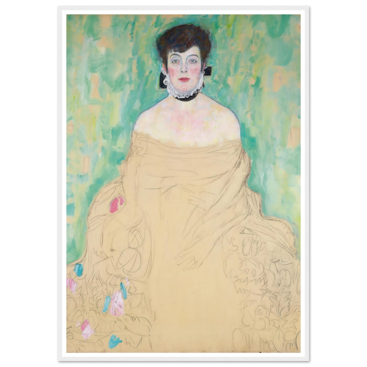 Amalie Zuckerkandl (1917) Art Print | Gustav Klimt - Framed Poster - 30x40 cm / 12x16″ - Black frame