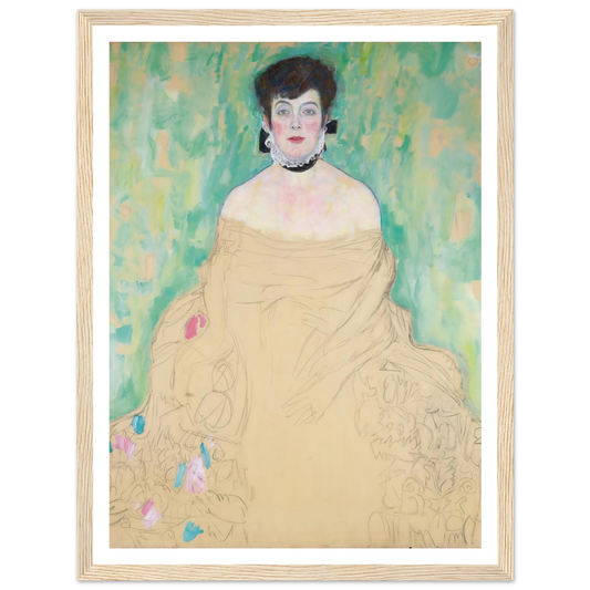 Amalie Zuckerkandl (1917) Art Print | Gustav Klimt - Framed Poster - 30x40 cm / 12x16″ - Black frame
