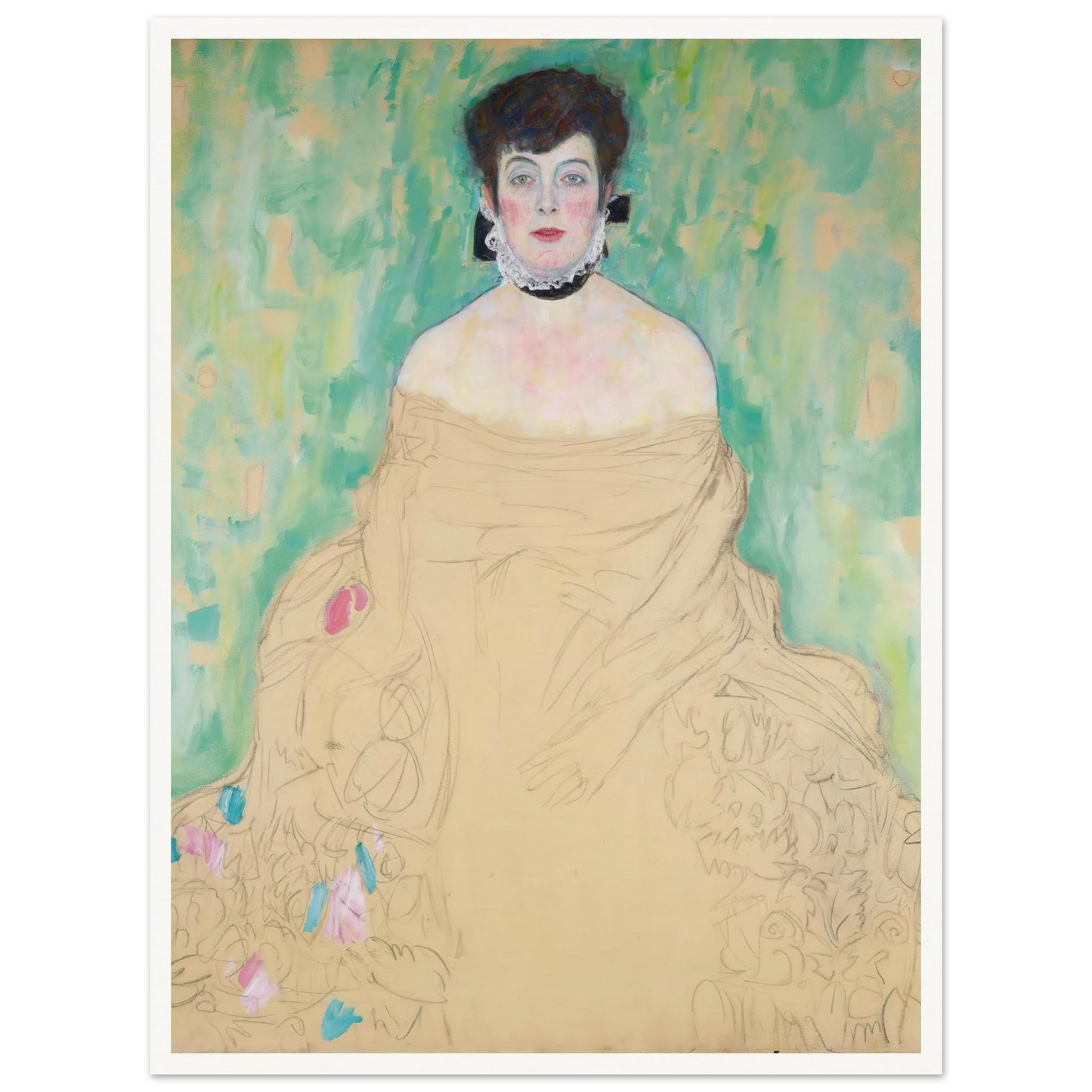 Amalie Zuckerkandl (1917) Art Print | Gustav Klimt - Framed Poster - 30x40 cm / 12x16″ - Black frame