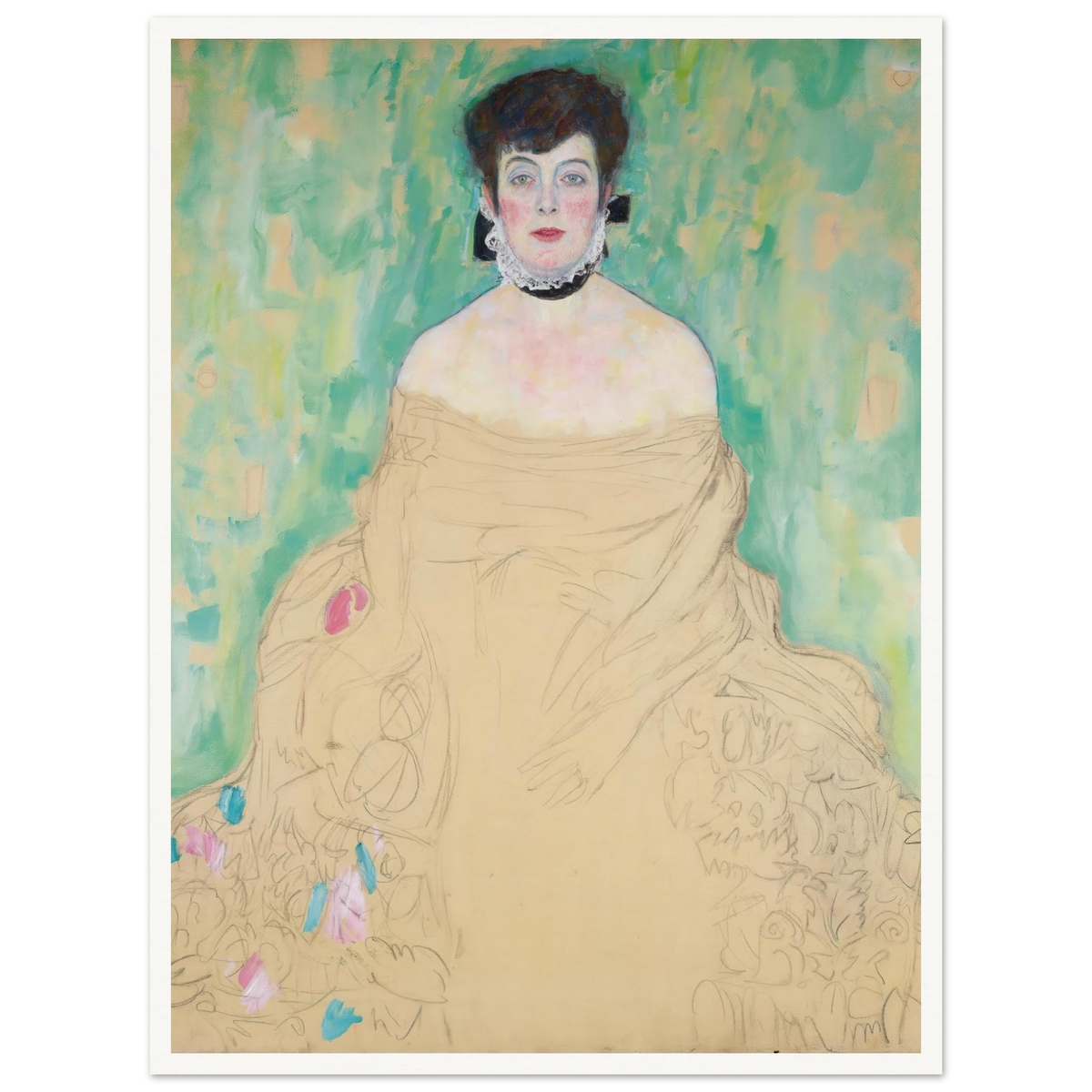 Amalie Zuckerkandl (1917) Art Print | Gustav Klimt - Framed Poster - 30x40 cm / 12x16″ - Black frame