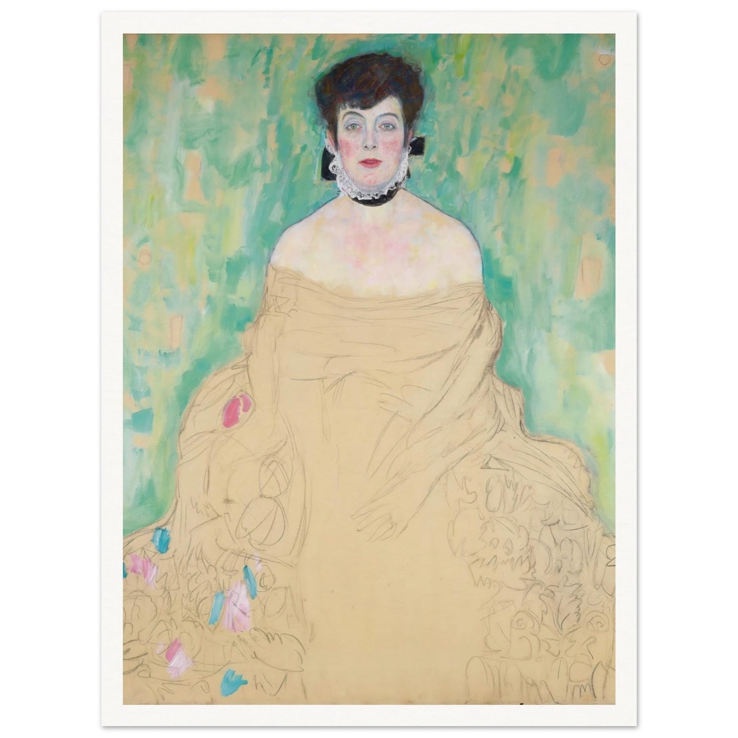 Amalie Zuckerkandl (1917) Art Print | Gustav Klimt - Framed Poster - 30x40 cm / 12x16″ - Black frame