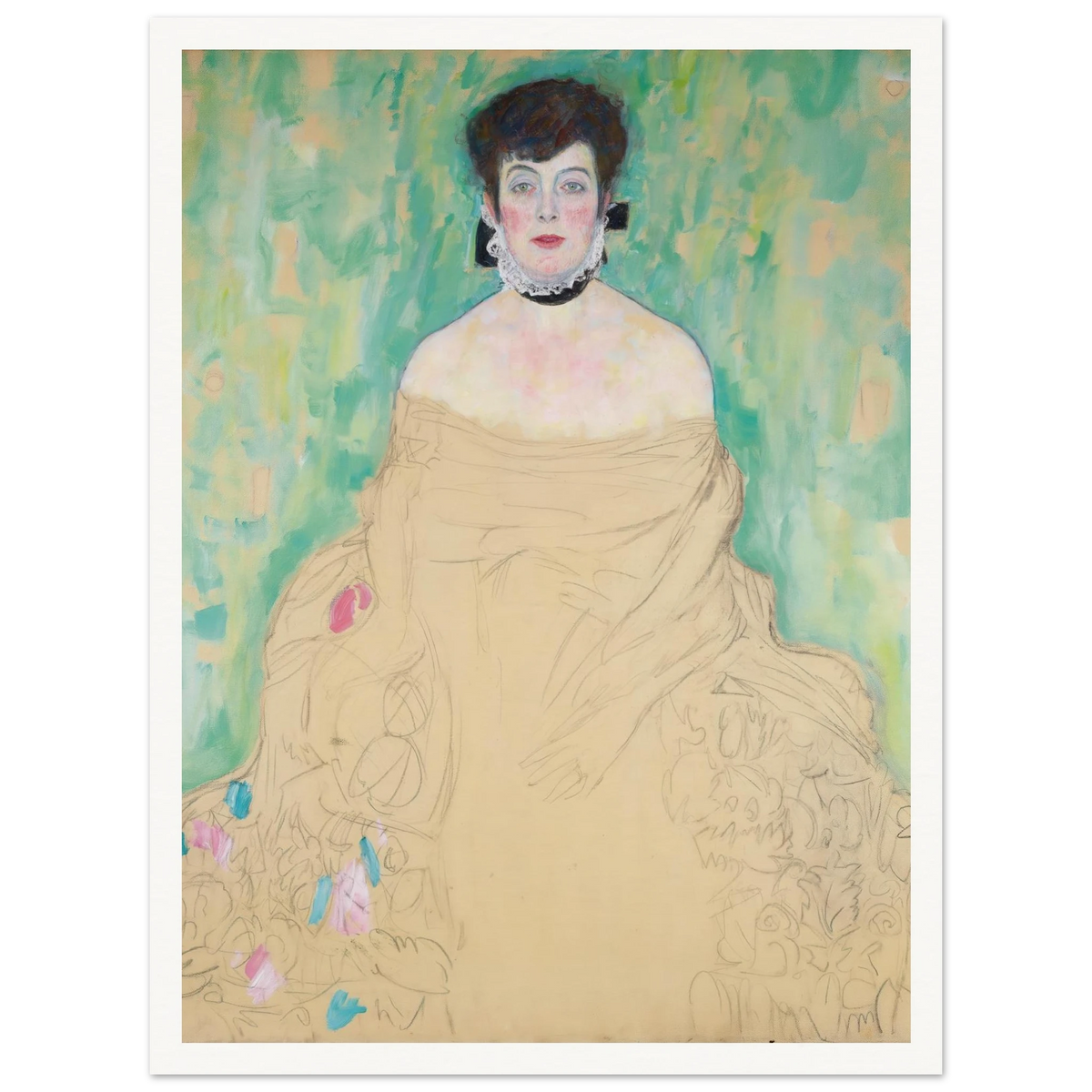 Amalie Zuckerkandl (1917) Art Print | Gustav Klimt - Framed Poster - 30x40 cm / 12x16″ - Black frame