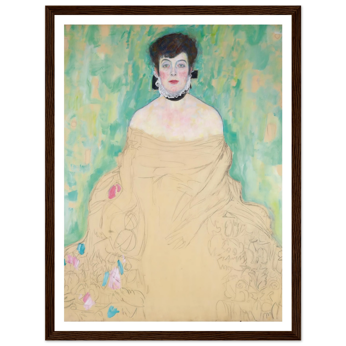 Amalie Zuckerkandl (1917) Art Print | Gustav Klimt - Framed Poster - 30x40 cm / 12x16″ - Black frame