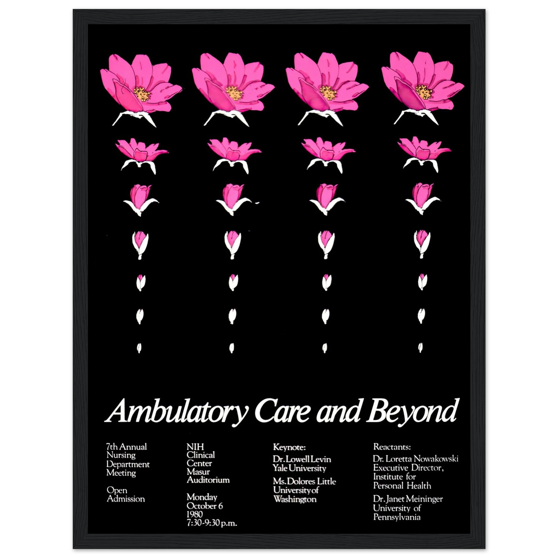 Ambulatory care and beyond (1980) Art Print | National Institutes of Health - Framed Poster - 30x40 cm / 12x16″ - Black frame
