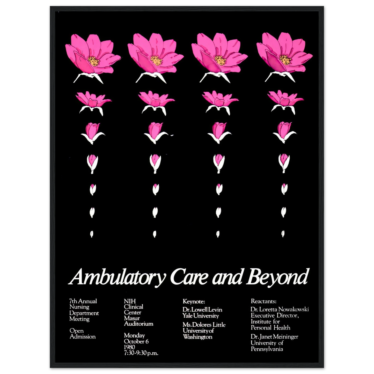 Ambulatory care and beyond (1980) Art Print | National Institutes of Health - Framed Poster - 30x40 cm / 12x16″ - Black frame