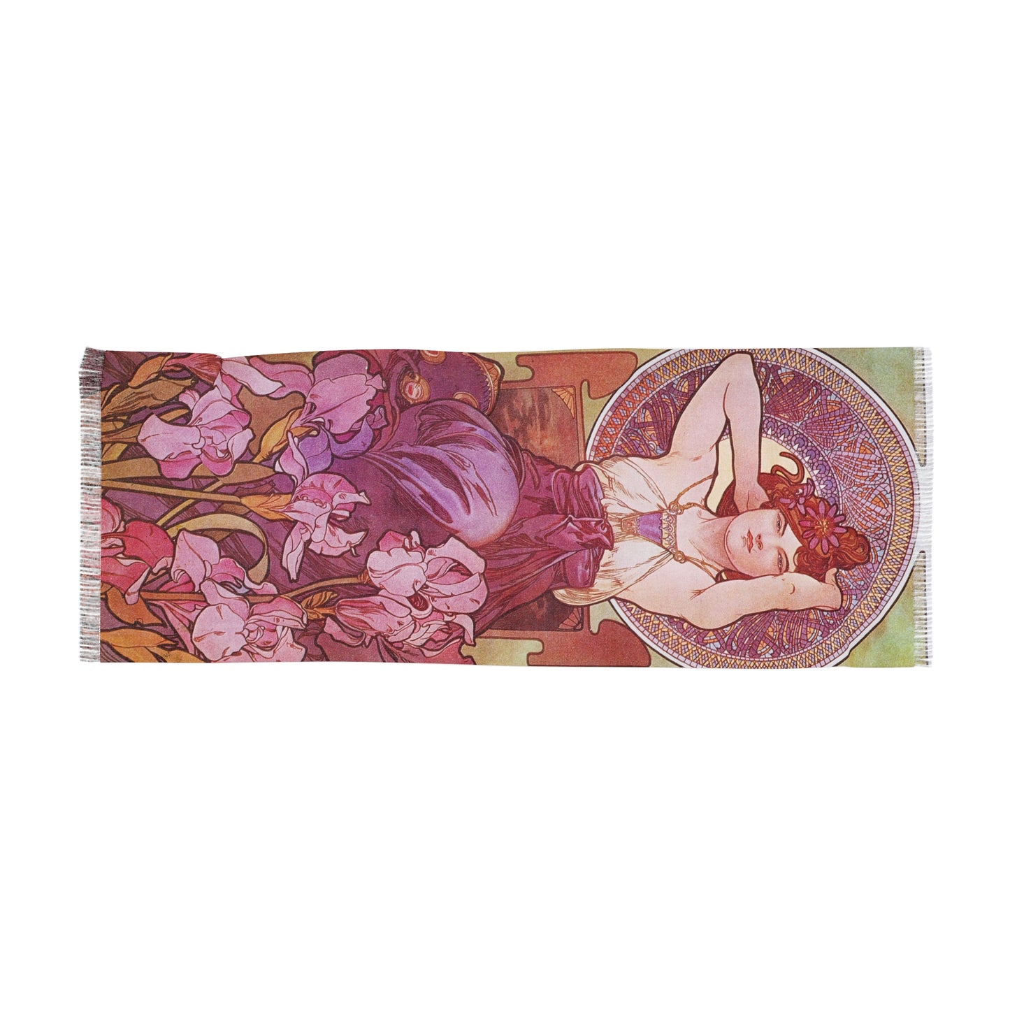 Amethyst | Alphonse Mucha Scarf – Art Nouveau Scarf - - 27" × 71'' - 