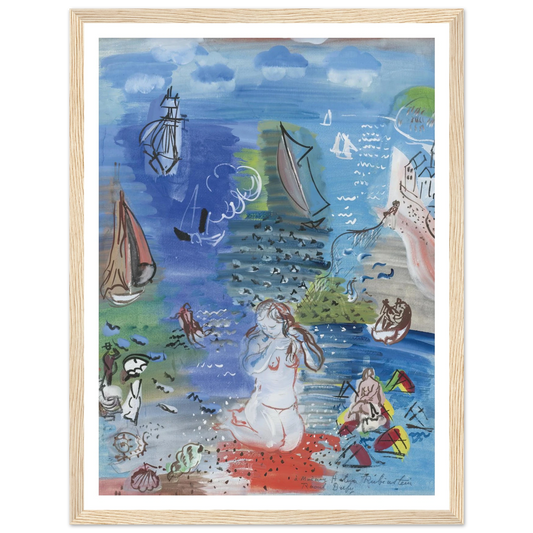 Amphitrite (1939) Art Print | Raoul Dufy - Framed Poster - 30x40 cm / 12x16″ - Black frame