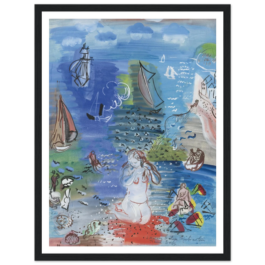Amphitrite (1939) Art Print | Raoul Dufy - Framed Poster - 30x40 cm / 12x16″ - Black frame