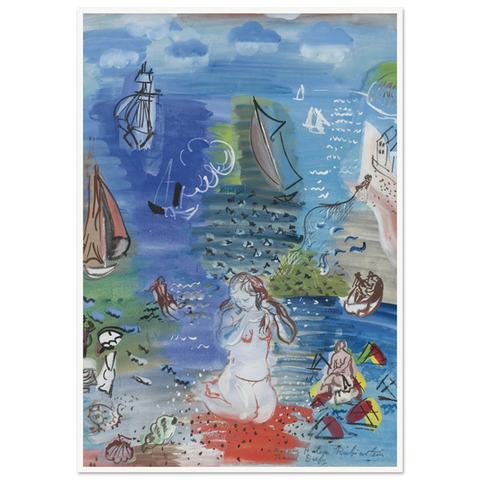Amphitrite (1939) Art Print | Raoul Dufy - Framed Poster - 30x40 cm / 12x16″ - Black frame