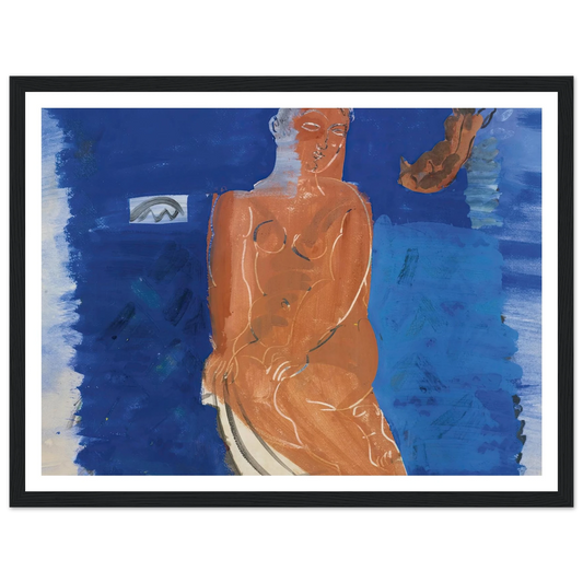 Amphitrite (circa 1925-1938) Art Print | Raoul Dufy - Framed Poster - 30x40 cm / 12x16″ - Black frame