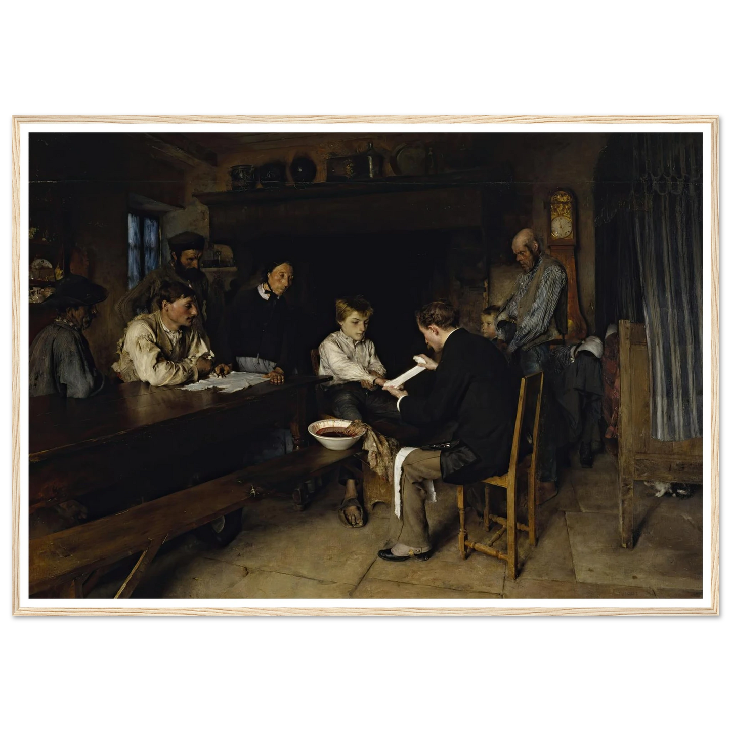 An Accident (1879) Art Print | Pascal Adolphe Jean Dagnan Bouveret - Framed Poster - 30x40 cm / 12x16″ - Black frame