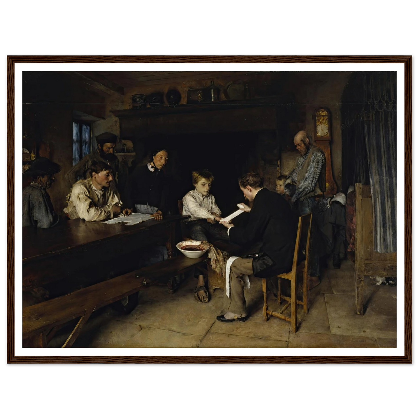 An Accident (1879) Art Print | Pascal Adolphe Jean Dagnan Bouveret - Framed Poster - 30x40 cm / 12x16″ - Black frame
