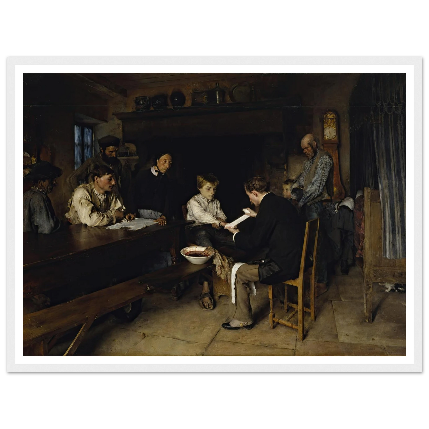 An Accident (1879) Art Print | Pascal Adolphe Jean Dagnan Bouveret - Framed Poster - 30x40 cm / 12x16″ - Black frame