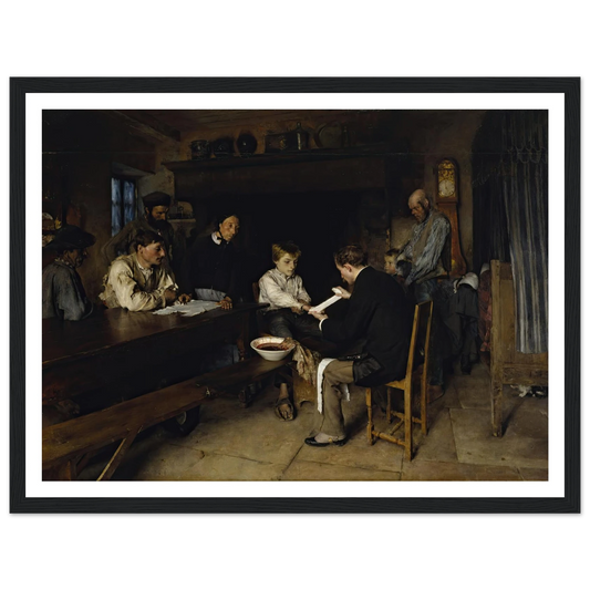 An Accident (1879) Art Print | Pascal Adolphe Jean Dagnan Bouveret - Framed Poster - 30x40 cm / 12x16″ - Black frame