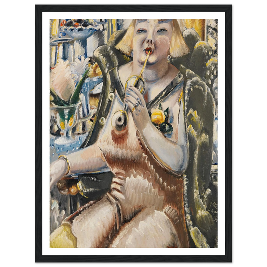 An der Bar (The Star at the Show) (1938) Art Print | Paul Kleinschmidt - Framed Poster - 30x40 cm / 12x16″ - Black frame