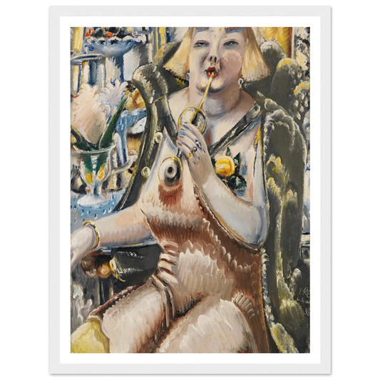 An der Bar (The Star at the Show) (1938) Art Print | Paul Kleinschmidt - Framed Poster - 30x40 cm / 12x16″ - Black frame