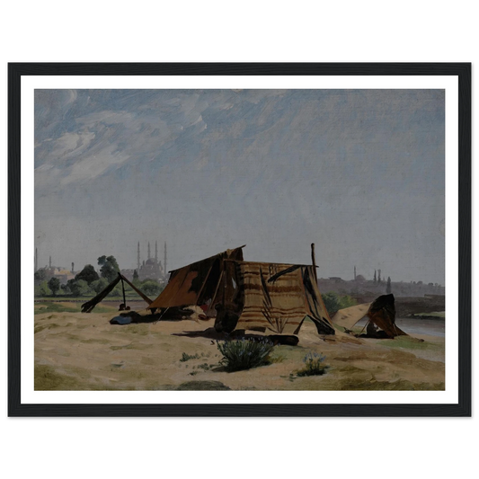 An Encampment before Constantinople Art Print | Jean Leon Gerome - Framed Poster - 30x40 cm / 12x16″ - Black frame