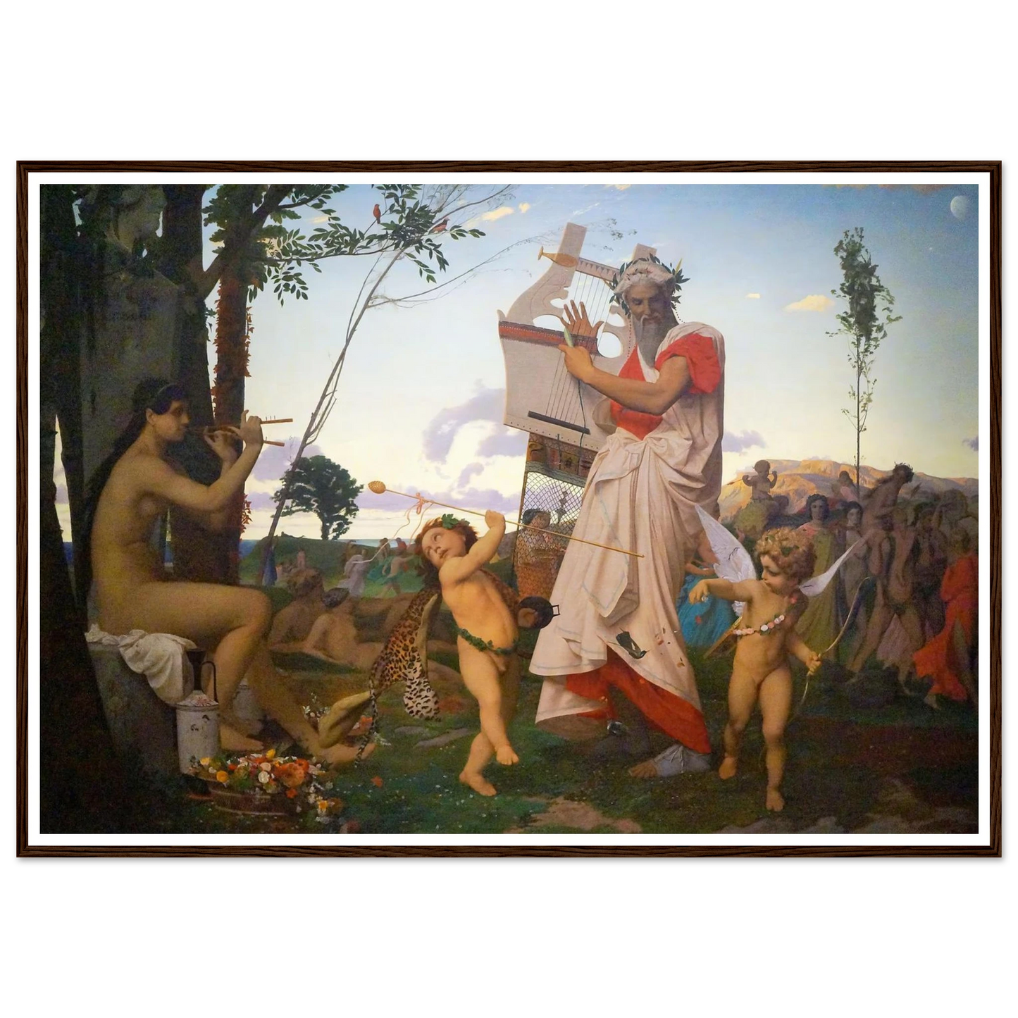 Anacréon Bacchus Et L’amour Art Print | Jean Leon Gerome - Framed Poster - 30x40 cm / 12x16″ - Black frame