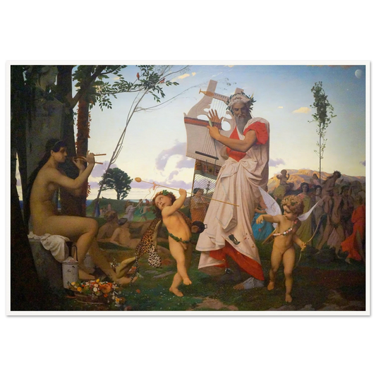 Anacréon Bacchus Et L’amour Art Print | Jean Leon Gerome - Framed Poster - 30x40 cm / 12x16″ - Black frame