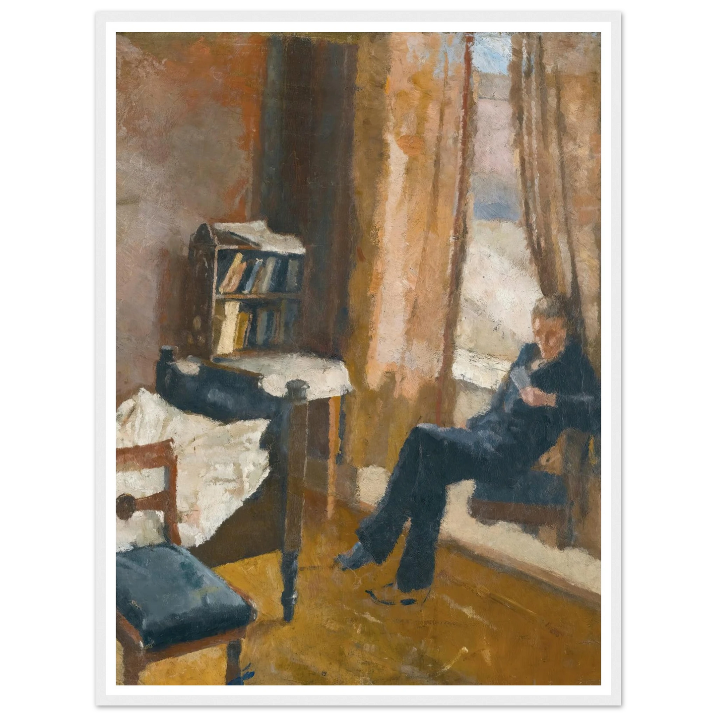 Andreas Reading Art Print | Edvard Munch - Framed Poster - 30x40 cm / 12x16″ - Black frame