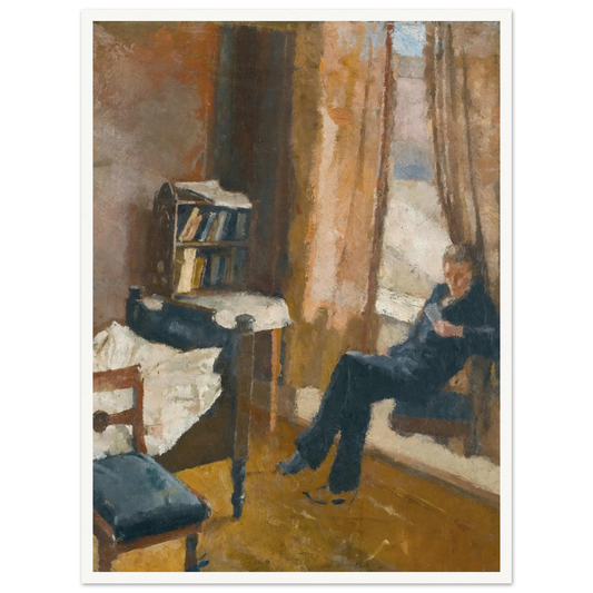 Andreas Reading Art Print | Edvard Munch - Framed Poster - 30x40 cm / 12x16″ - Black frame