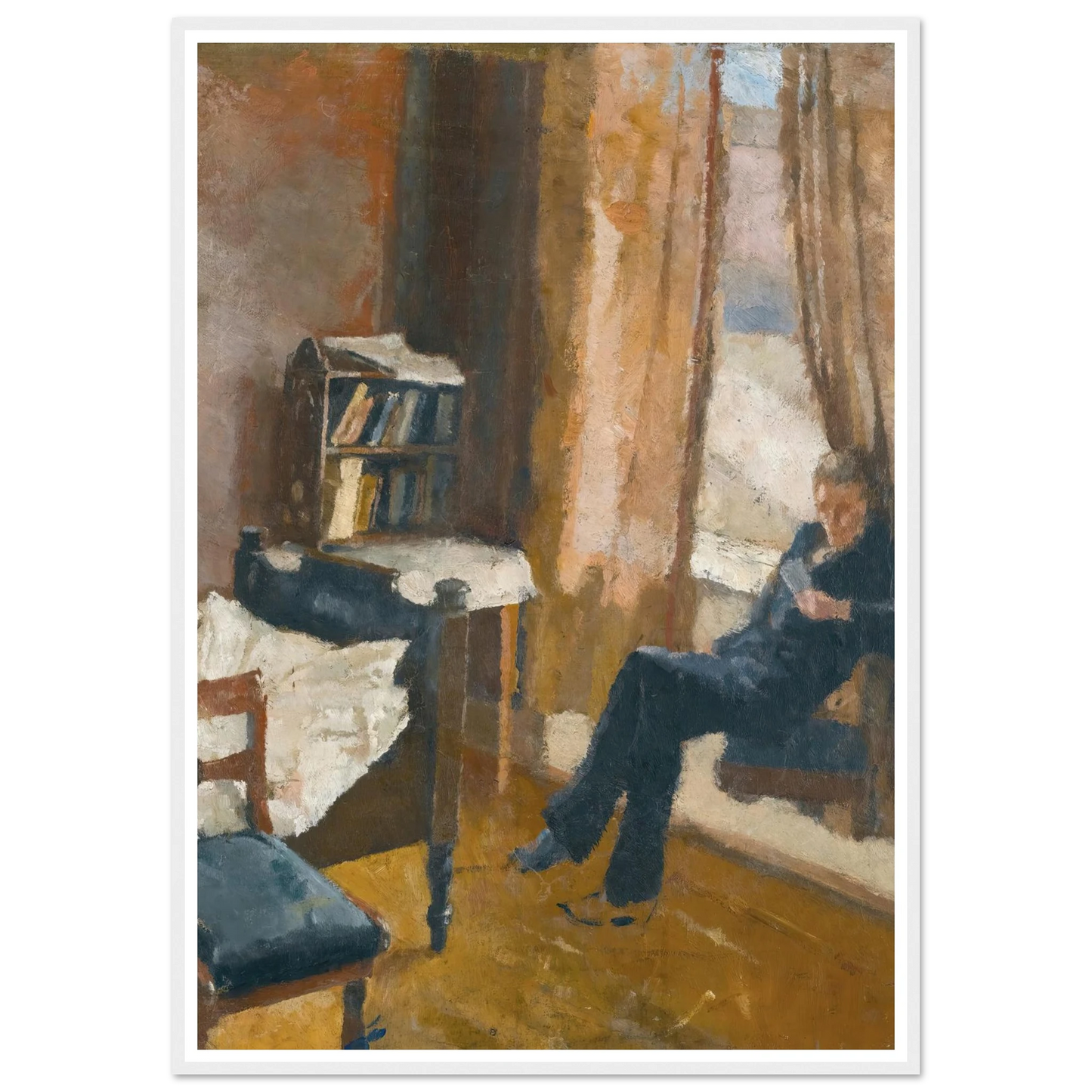Andreas Reading Art Print | Edvard Munch - Framed Poster - 30x40 cm / 12x16″ - Black frame