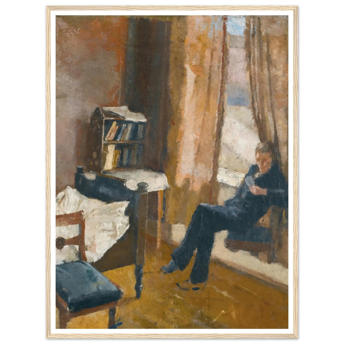 Andreas Reading Art Print | Edvard Munch - Framed Poster - 30x40 cm / 12x16″ - Black frame