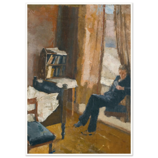 Andreas Reading Art Print | Edvard Munch - Framed Poster - 30x40 cm / 12x16″ - Black frame