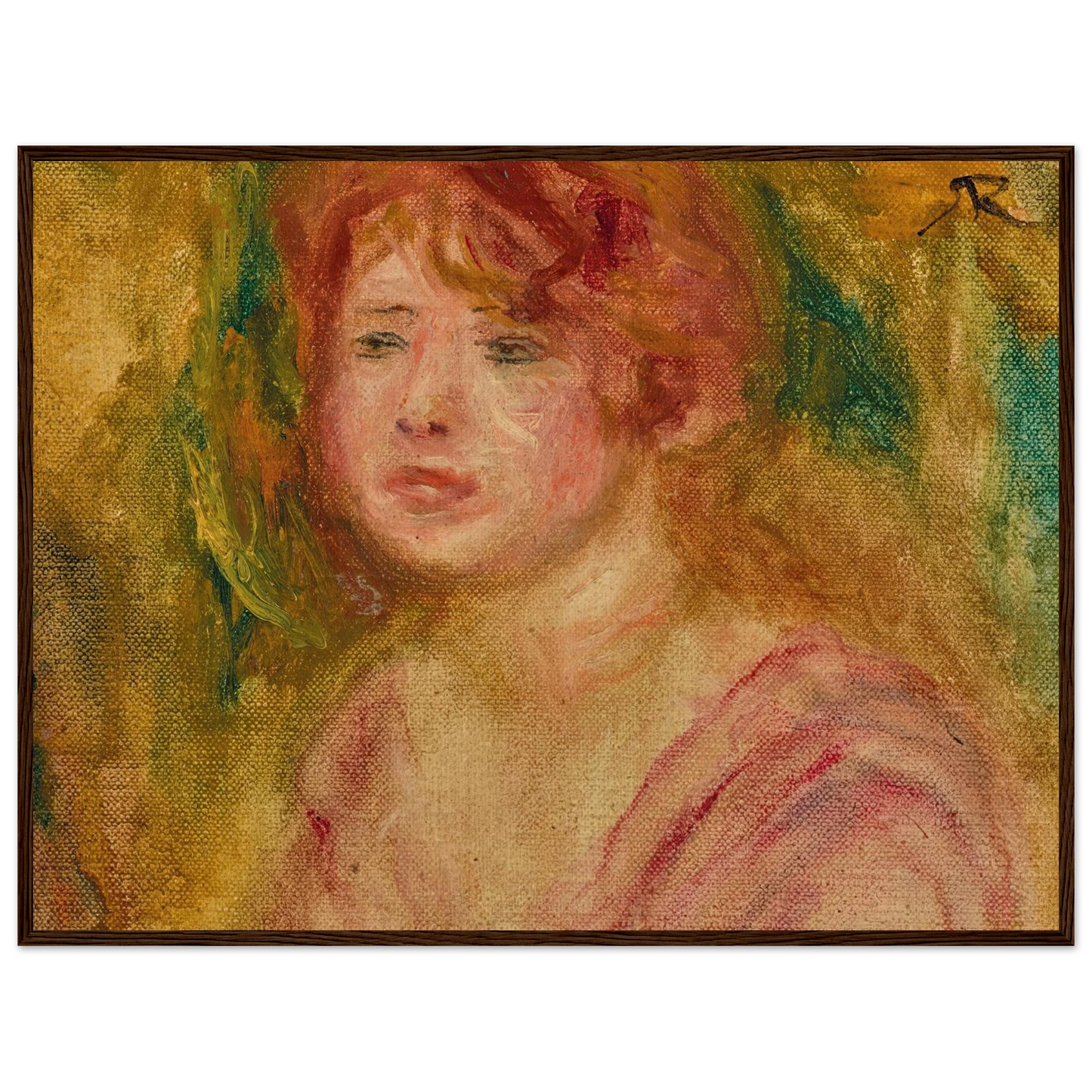 Andrée en buste (1915) Art Print | Pierre Auguste Renoir - Framed Poster - 30x40 cm / 12x16″ - Black frame