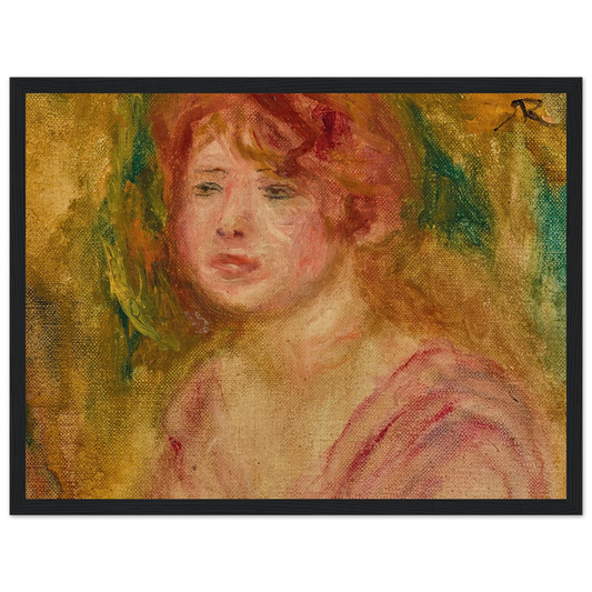 Andrée en buste (1915) Art Print | Pierre Auguste Renoir - Framed Poster - 30x40 cm / 12x16″ - Black frame