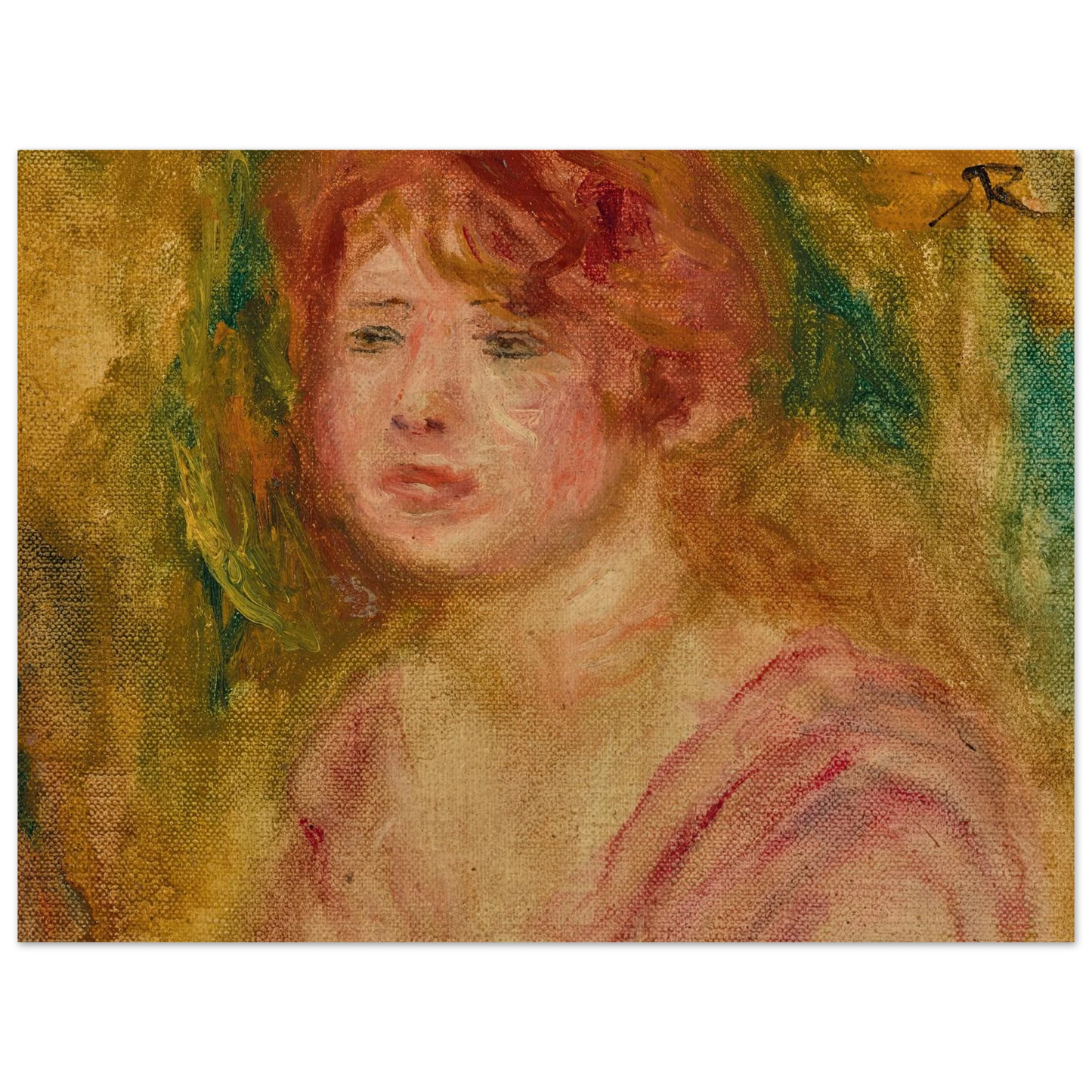 Andrée en buste (1915) Art Print | Pierre Auguste Renoir - Framed Poster - 30x40 cm / 12x16″ - Black frame