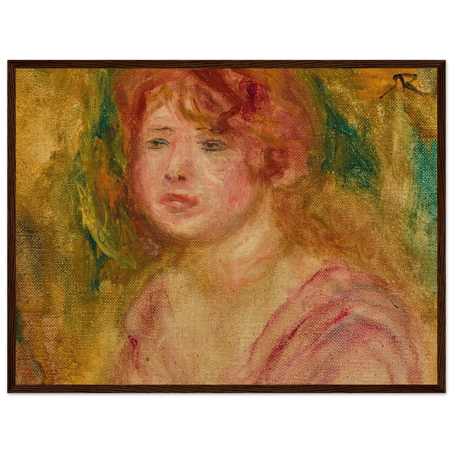 Andrée en buste (1915) Art Print | Pierre Auguste Renoir - Framed Poster - 30x40 cm / 12x16″ - Black frame