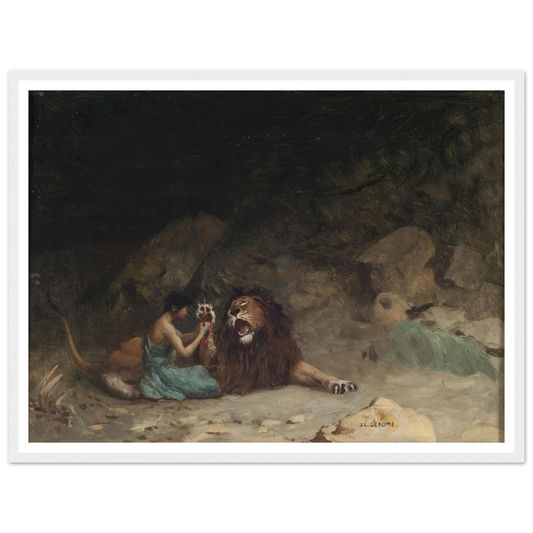 Androcles (circa 1902) Art Print | Jean Leon Gerome - Framed Poster - 30x40 cm / 12x16″ - Black frame