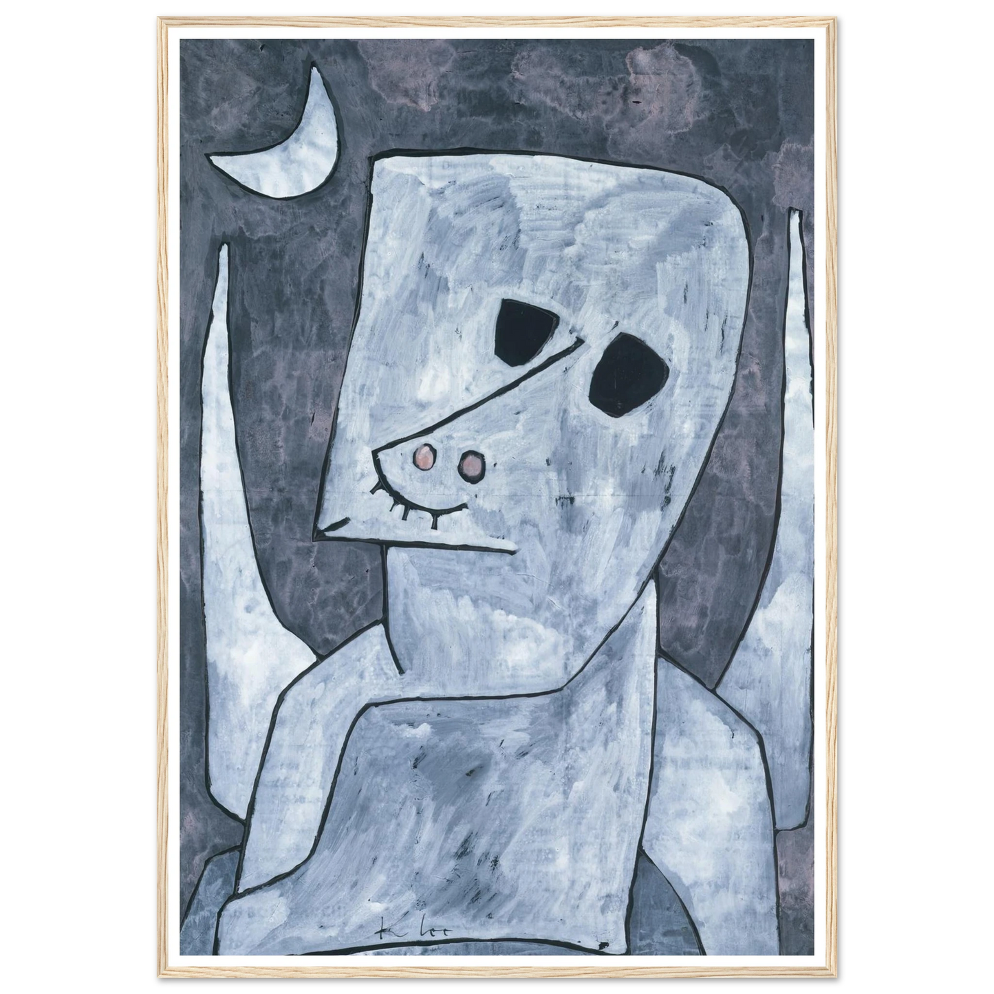 Angel Applicant (1939) Art Print | Paul Klee - Framed Poster - 30x40 cm / 12x16″ - Black frame